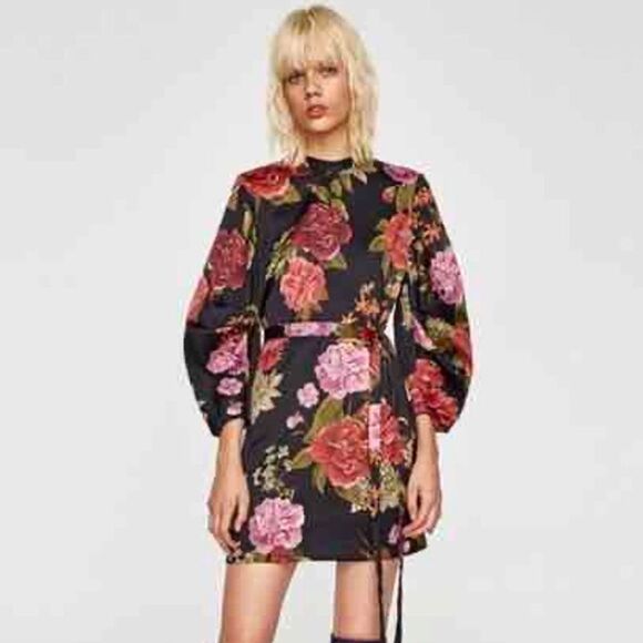 Zara floral Mini Dress - Picture 1 of 5